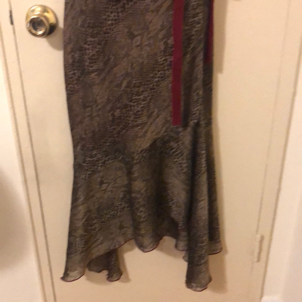 Snake print skirt brown and berg Indy